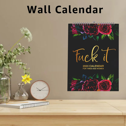 2024 Wall Calendar For Tired-Ass Women🥱🥱🥱